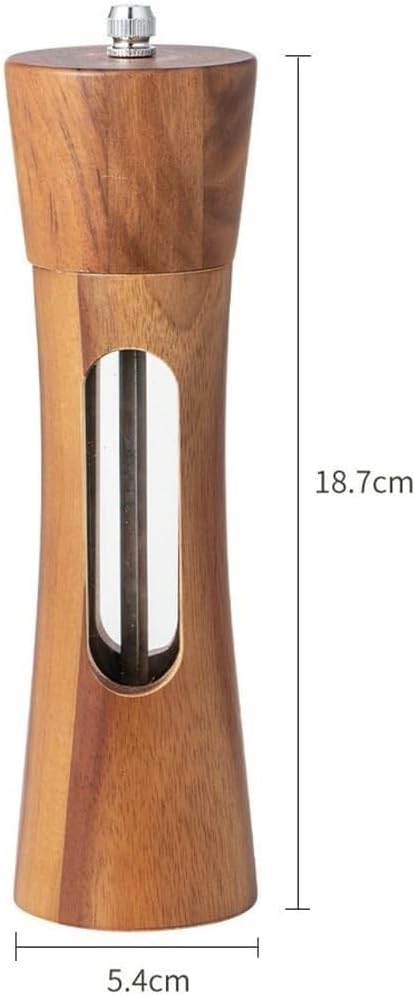 Acrylic and Ceramic Seasoning Bottle for Sea Salt and Pepper - Transparent Design for Kitchen Use