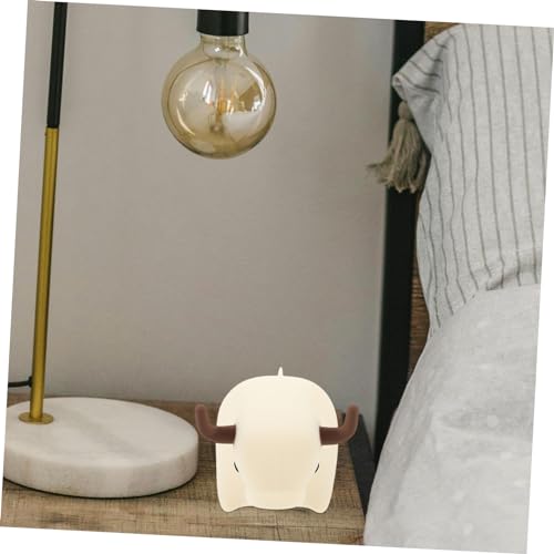 Lámpara de mesa noche recargable USB diseño vaca miniatura 5