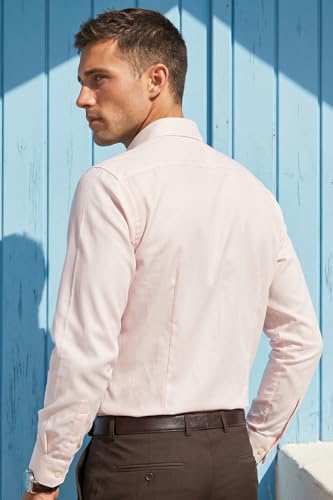 Image of Louis Philippe Men's Slim Fit Easy to Iron Everyday wear Premium Cotton Full Sleeve Solid Formal Shirt