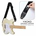 YIKOKO Guitar Strap 2 inch Velvet Guitar Straps with Full Grain Leather End, for Bass Electric and Acoustic Guitars, Free Strap Button, 2 Strap Locks and 4 Guitar Picks