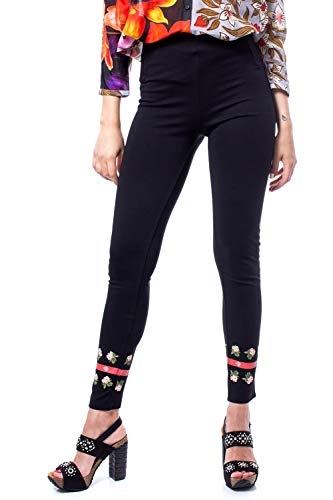 Desigual Women's Trousers Amanda, Negro, EU L