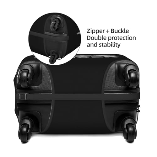Fuck Cancer with Ribbon for Awareness Travel Luggage Cover Suitcase Protector Fits 18-21 Inch Case(Black,S)3