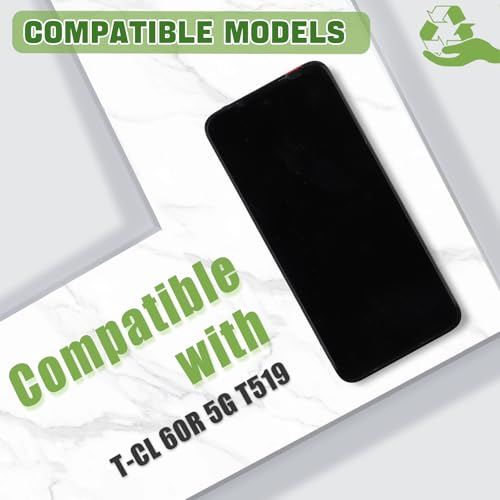 Image of New LCD Display for TCL 60 5G 60SE 60R 605 6.7 inch Touch Screen Digitizer Assembly Replacement with Upgraded Repair Tools Kit