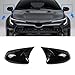 Car Ox Horn Side Rearview Mirror Cover Wing Mirror Protect Decorate Covers Auto Exterior Decoration Accessories for Toyota Corolla 2020 2021 2022 2023 2024 (Bright Black)