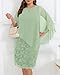 Women Mother Bride Dresses Plus Size Sage Green Wedding Guest Cocktail Lace Chiffon Overlay Pencil Knee Length Dress