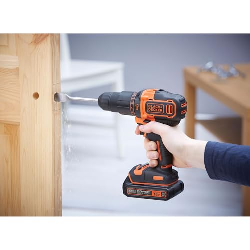 S.Of. Brico Kit Con Taladro Percutor 18V Y Accesorios BCKSB05-QW Black+Decker - 6
