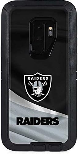 Skinit Decal Skin Compatible with OtterBox Defender Galaxy S9 Plus - Officially Licensed NFL Las Vegas Raiders Design