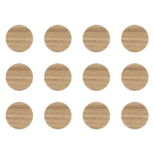 cyclingcolors 12x Copriviti adesivi 40 mm plastica viti copertura coperchi tappi riparazione mobili, Chêne sauvage