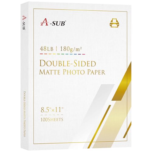 A-SUB Double Sided Matte Photo Paper (100 Sheets)