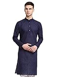 Tipo di regolazione: regolare Jompers Kurta Self Design Uomo Crema & Bianco, Blu navy, S