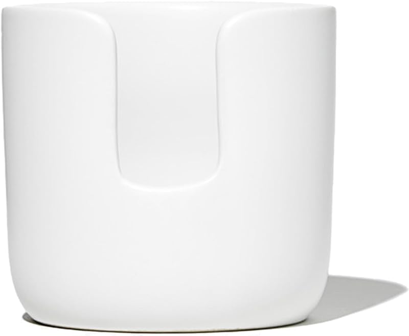 Porta-discos de algodão Public Goods em cerâmica branca fosca, 20,07 cm x 3,3 cm x 8,89 cm, 1 unidade