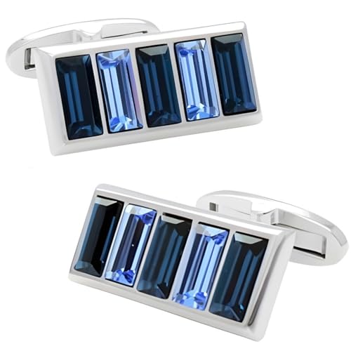 mila schon ミラ ショーン ネイビー クリスタル カフス カフスボタン se-ms016 (長方形)