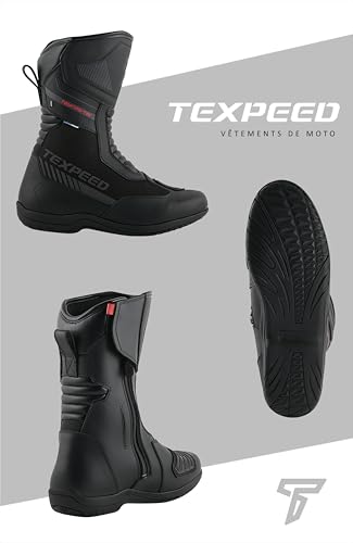 Chaussures moto impermeables Titex cuir coupe courte - 5