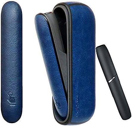 [PU Case for IQOS 3.0] Electronic Cigarette Soft Holder Pocket Charger Cover Full-Protective Case from Impact, Dust, Scratch (Blue)