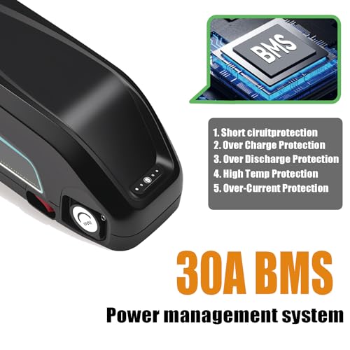 Image of 48V /36V Lithium ebike Battery 13Ah /20Ah, Built in 30ABMS, Including Charger, XT60 Connecting Cable, for 100W-1500W Electric Bicycles, E-Motorcycles and DIY Projects (36V13AH)