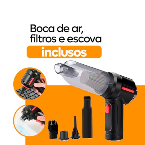 Aspirador de Pó, Soprador 3 em 1 Multifuncional (Aspirador | Soprador | Compressor De Vácuo), Portát