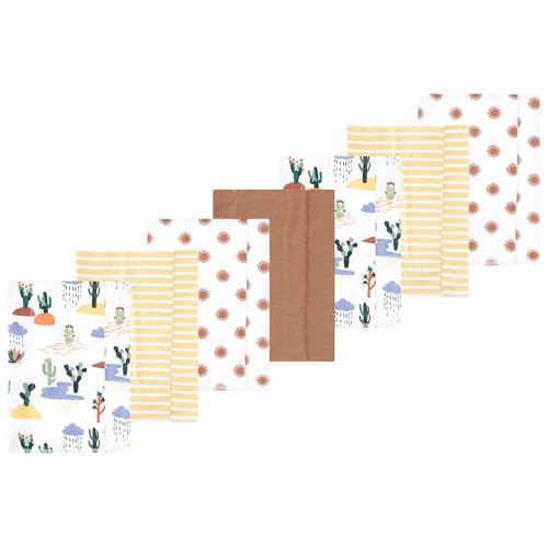 Image of Luvable Friends Hudson Baby Flannel Burp Cloths 7pk, Desert Trail
