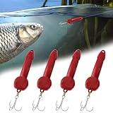 4PCS Fishing Lures Fishing Spoons,Special Shaped Hard Metal Sequin Fishing Jigs Baits,JoyFishing Spoof Gifts Wobble Feathers Fishing Hook for Freshwater Fishing Lovers