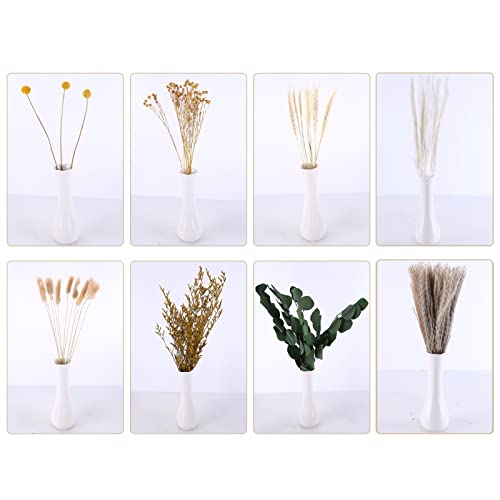 Conjunto de 85 peças, decoração natural de grama de pampas seca de 43 cm com hastes de eucalipto sec