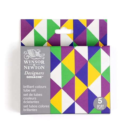 Winsor & Newton Designers Gouache Brilliant Set, 5 x 14ml Tubes