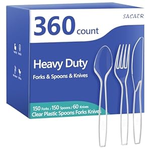 SACATR 360 Count Plastic Silverware...