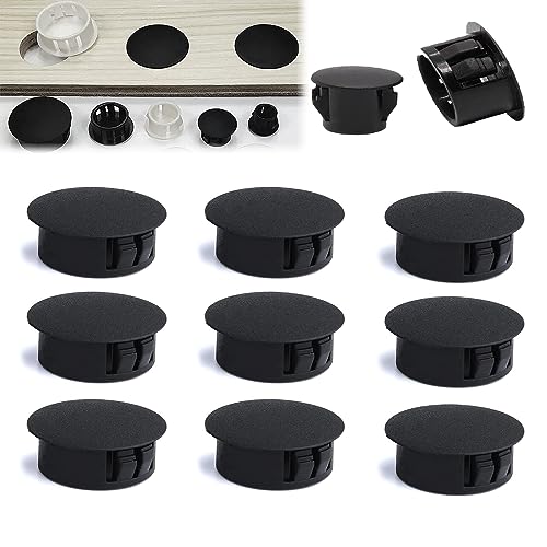 Image of Various Size - Nylon Plastic Hole Plug Round Drill Hole for Holes Cabinet Hole Plugs Black (50 mm - 6 pcs No Box