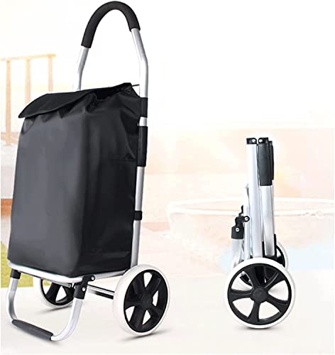 Tragbarer Einkaufswagen auf Rädern, Aluminiumlegierung, faltbar, Trolley-Tasche, Sackkarre, Einkaufswagen für… – Bild 5