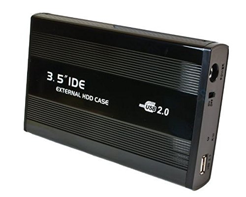 KesComExternal USB Hard Drive Enclosure Metal 3.5 Inch (8.9 cm) USB 2.0 Black Only IDE