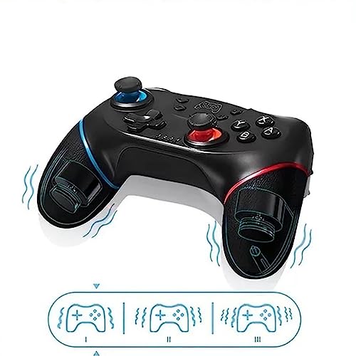 Wireless Switch Controller, Switch Rechargeable Remote Gamepad with 6- Axis, Joystick, Dual Motor Vi