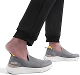 Fitville Męskie Wsuwane Trampki Bardzo Szerokie Lekkie Wsuwane Buty Męskie Bardzo Szerokie Oddychające Trampki Buty Do Chodzenia Szary 46 EU Szerokie
