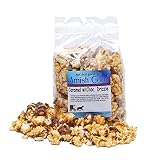 Amish Good Premium Caramel Popcorn with Chocolate Drizzle Real Butter and Coconut Oil in 12 Ounce Ba