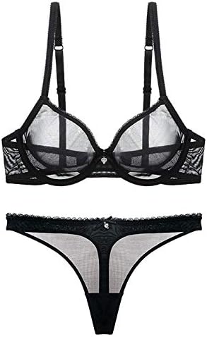 Amazon Co Jp Ahwye セクシーなレースの下着透明な固体四分の三の糸ひも通気性のブラセット Ahwye Color Balck Cup Size 85d 服 ファッション小物 Amazon Co Jp Ahwye セクシーなレースの下着透明な固体四分の三の糸ひも通気性のブラセット Ahwye Color Balck Cup Size 85d 服 ファッション小物