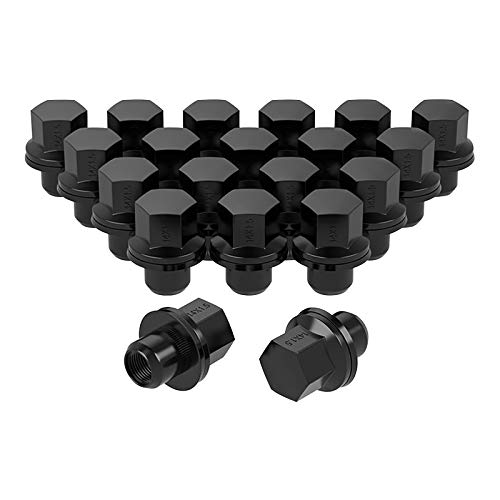 YITAMOTOR Lug Nuts 14x1.5 Black, Wheel Lug Nuts (14x1.5,L=0.98",24Pcs)