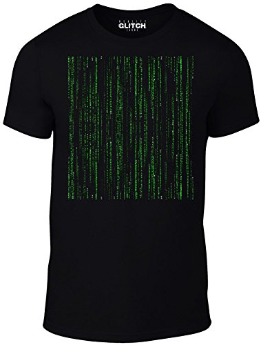 Reality Glitch Men's Programer Code T-Shirt - Inspired by The Matrix[2XL,Black]
