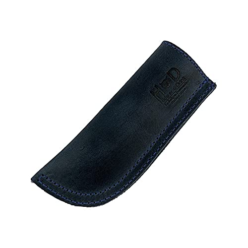 Hide & Drink, Leather Hot Handle Panhandle Potholder Double Layered Double Stitched Cookware Slides On/Off Easily Onto Metal Skillet Grips Handmade Includes 101 Year Warranty :: Slate Blue #TOP4