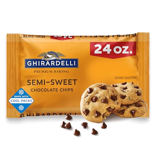 GHIRARDELLI Semi-Sweet Chocolate Premium Baking Chips Chocolate Chips for Baking, 24 oz Bag