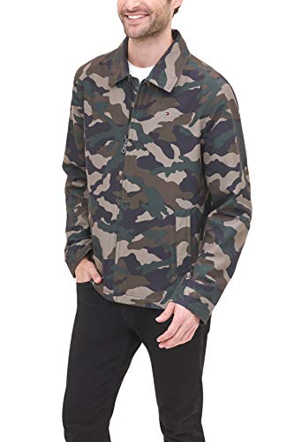 Tommy Hilfiger Men's Lightweight Microtwill Golf Jacket (Standard and Big & Tall), Camouflage, X-Large