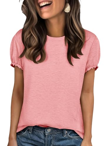 Image of UNCLECAT Women's Short Sleeve T Shirts Trendy Crew Neck Tops Basic Tee