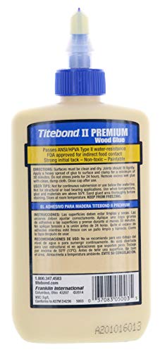 Titebond 5003 Ii Premium Wood Glue 8-Ounces 4 Paсk #TOP2