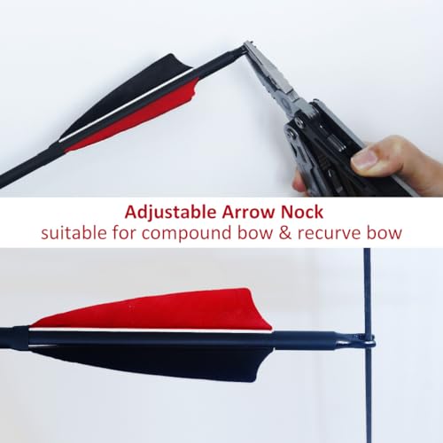 Luoyer 12 Pcs Archery Carbon Arrows with Feathers Removable Tips 30inch Hunting Arrows for Recurve Bow Longbow Compound Bow for Adults Targeting Practice