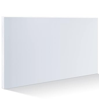 Wesiti Hdpe Plastic Sheet 1" Thick 12" Length 24" Width White Polyethylene Sheet High Density Polyethylene Thick High Density Plastic Board for Crafts1 Piece