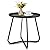 Babion Black Outdoor Side Tables, Small Outdoor Table, Round Patio Side Table Steel, Small Accent End Table for Patio Yard Garden, Indoor & Outdoor