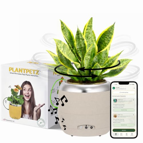 Plant Petz Interactive Robotic Planter with Bluetooth Speaker