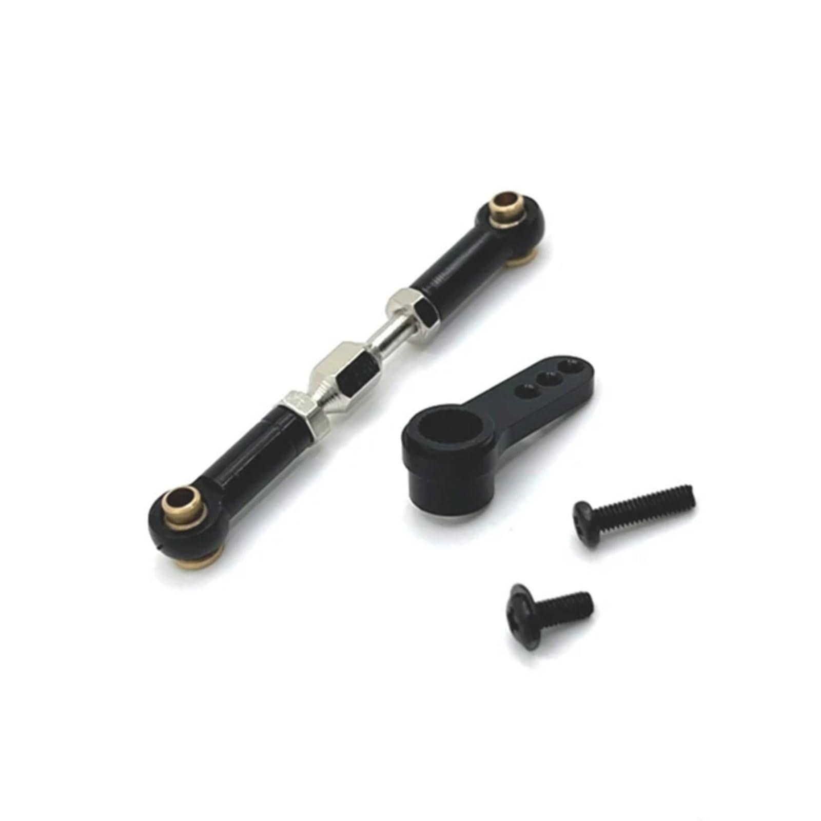 for MJX H16 16207 16208 16209 16210 1/16 RC Car Metal 25T Servo Arm Servo Horn Steering Servo Link Rod Upgrade Parts Accessories RC Upgrade Accessories(Black)