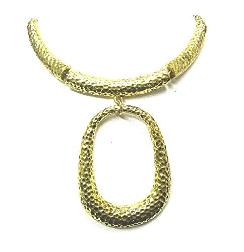 Vintage Boho dorado antiguo estilo victoriano disfraz de joyas collar con colgante...