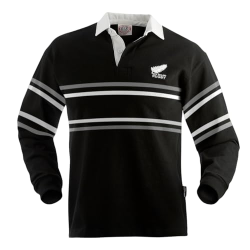 Amazon.com: New Zealand Split Stripe Rugby Jersey : Clothing