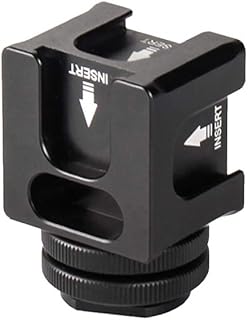 Montagem De Sapata Fria,Sailsbury Adaptador de montagem de câmera de sapata fria de liga de alumínio universal com 4 montagem de sapata fria 1/4 de polegada montagem de parafuso para microfone LED luz