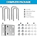 Square U-Bolt Kit for Boat Trailer Mounting Axle Leaf Springs Zinc(4 U-Bolt + 2 Plate),Heavy Duty Square U-Bolts with Nuts and Frame Plate for Trailer Automobiles Trailer (2