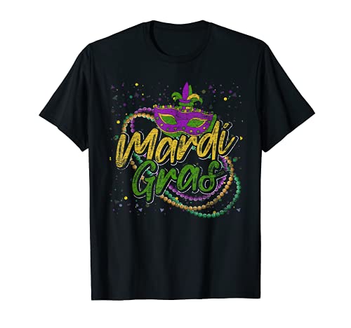 Masquerade Party Gift Beads Mascarade Parade Party Mardi Gras Camiseta