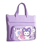 小学生のキャリーブックバッグ、女の子と男の子のキャリーキャンバスブック収納バッグ。, 3層 - パープル。, One Size